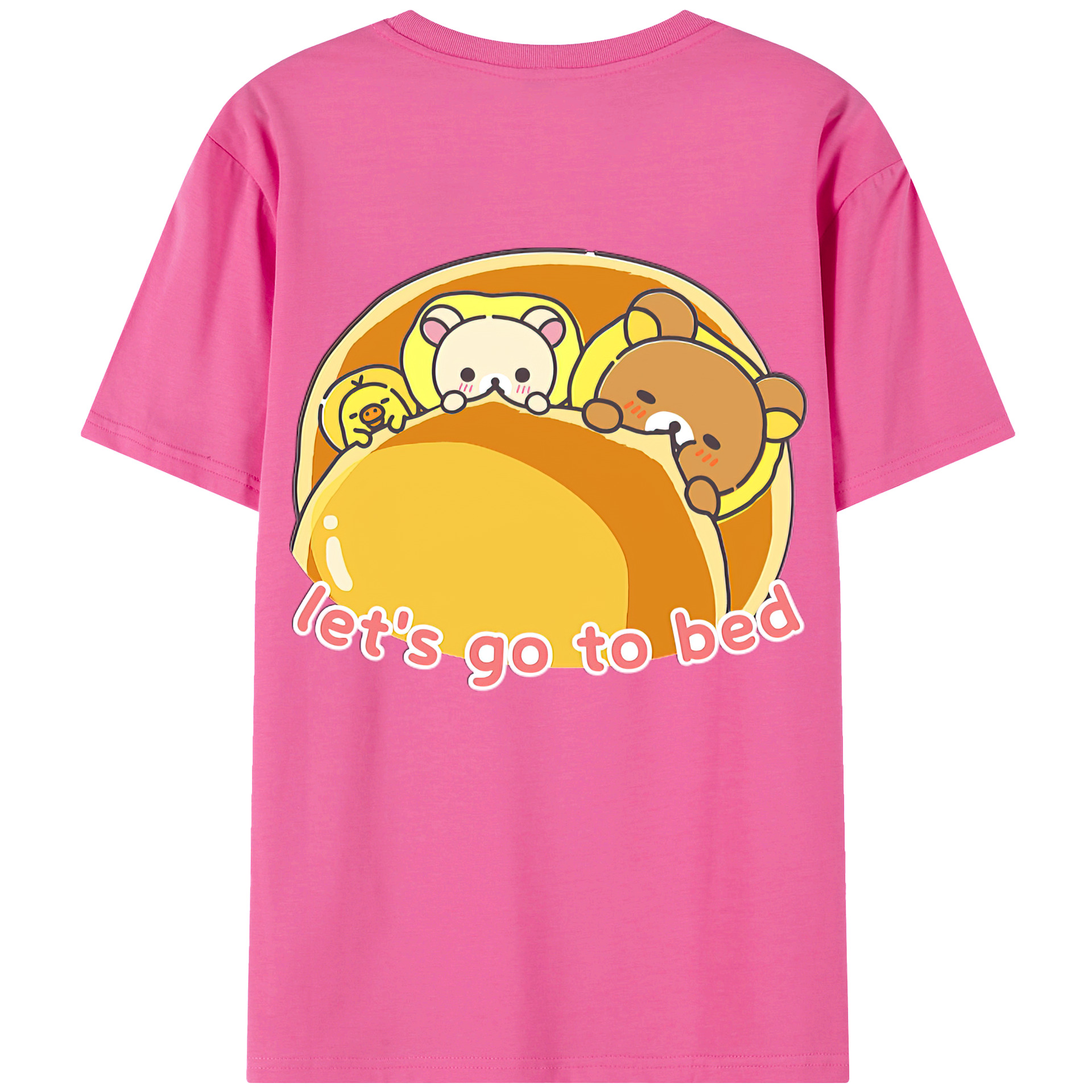 （画像用） リラックマ リラックマ キイロイトリ Rilakkuma Korilakkuma Kiiroitori レディース半袖Tシャツ(バックプリント)
